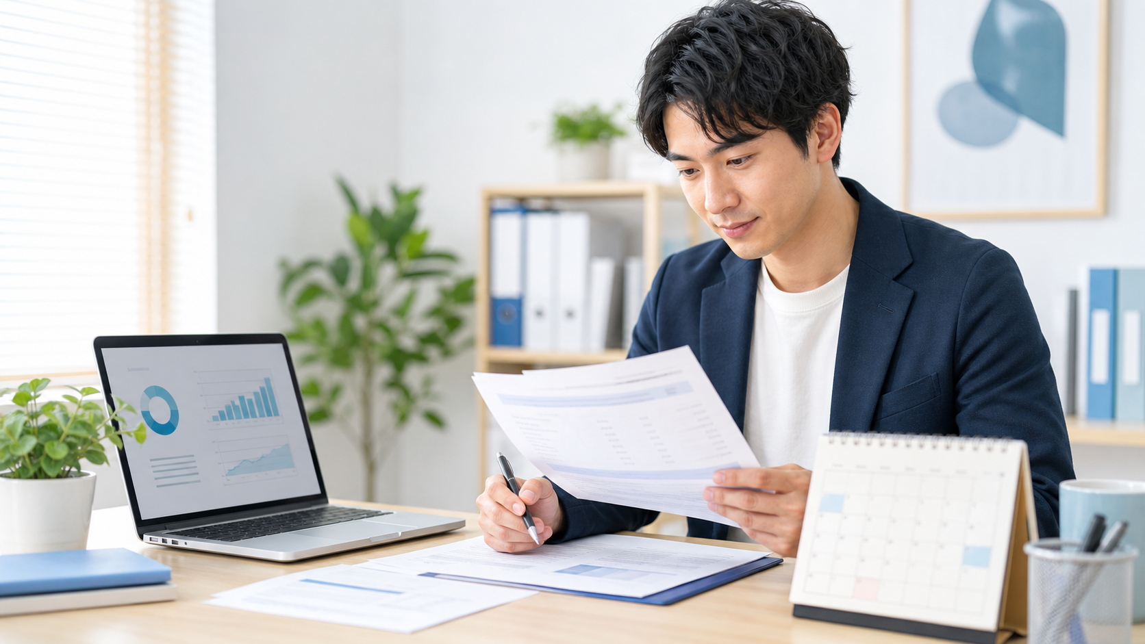 請求書と入金予定を確認する小規模事業者